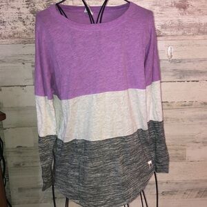 Pink Victoria’s  secret long sleeve shirt small purple white and gray lighter​​